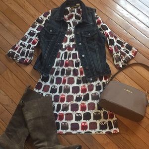 Adorable Owl Pattern Dress